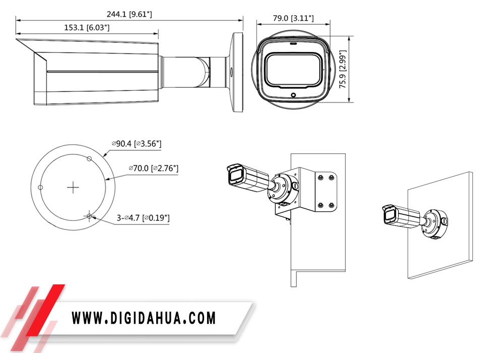 دوربین داهوا مدل DH-HAC-HFW2802TP-A-I8
